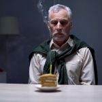 sad birthday old man