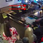 deer runs thru restaurant